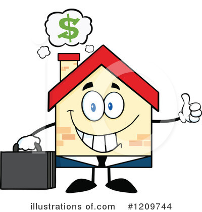 Royalty-Free (RF) House Clipart Illustration by Hit Toon - Stock Sample #1209744