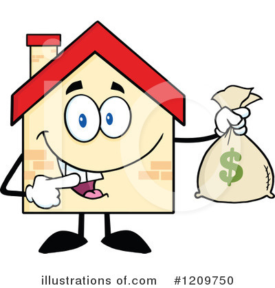 Royalty-Free (RF) House Clipart Illustration by Hit Toon - Stock Sample #1209750