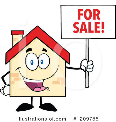 Royalty-Free (RF) House Clipart Illustration by Hit Toon - Stock Sample #1209755