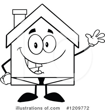 Royalty-Free (RF) House Clipart Illustration by Hit Toon - Stock Sample #1209772