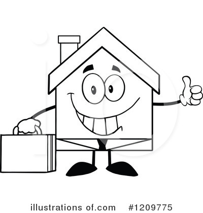 Royalty-Free (RF) House Clipart Illustration by Hit Toon - Stock Sample #1209775