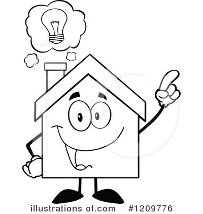Royalty-Free (RF) House Clipart Illustration by Hit Toon - Stock Sample #1209776