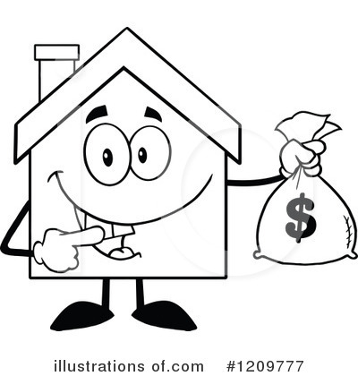 Royalty-Free (RF) House Clipart Illustration by Hit Toon - Stock Sample #1209777