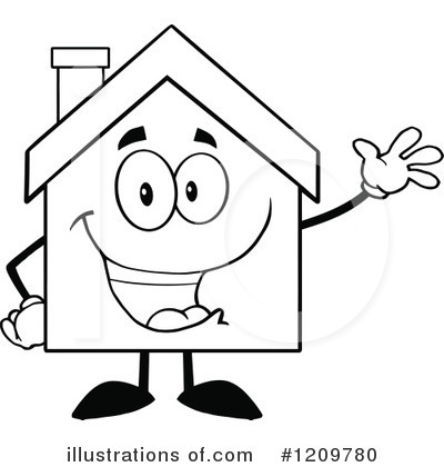 Royalty-Free (RF) House Clipart Illustration by Hit Toon - Stock Sample #1209780