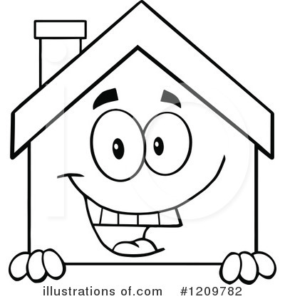Royalty-Free (RF) House Clipart Illustration by Hit Toon - Stock Sample #1209782