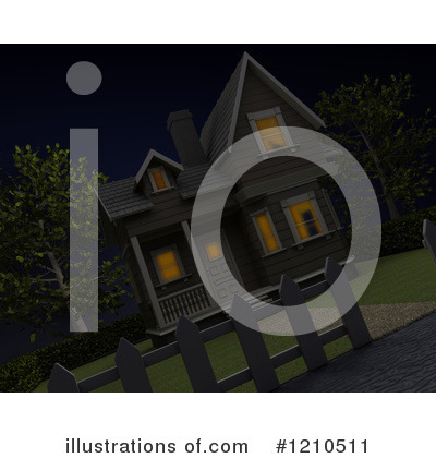 Royalty-Free (RF) House Clipart Illustration by KJ Pargeter - Stock Sample #1210511