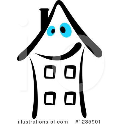 Royalty-Free (RF) House Clipart Illustration by Vector Tradition SM - Stock Sample #1235901