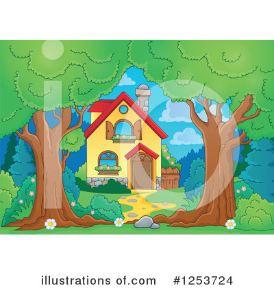 Royalty-Free (RF) House Clipart Illustration by visekart - Stock Sample #1253724