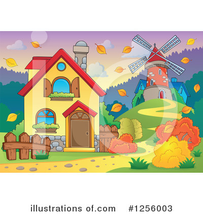 Royalty-Free (RF) House Clipart Illustration by visekart - Stock Sample #1256003