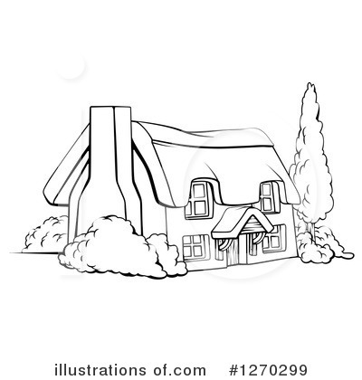 Royalty-Free (RF) House Clipart Illustration by AtStockIllustration - Stock Sample #1270299