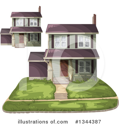 Royalty-Free (RF) House Clipart Illustration by merlinul - Stock Sample #1344387