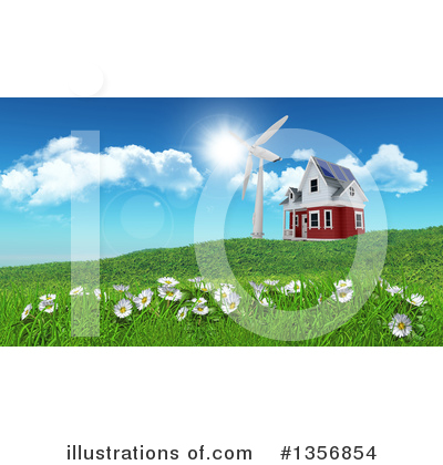 Wind Turbine Clipart #1356854 by KJ Pargeter