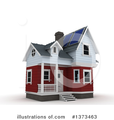 Royalty-Free (RF) House Clipart Illustration by KJ Pargeter - Stock Sample #1373463