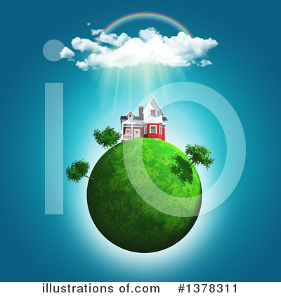 Royalty-Free (RF) House Clipart Illustration by KJ Pargeter - Stock Sample #1378311