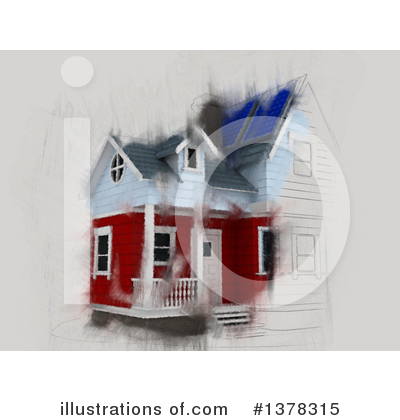 Royalty-Free (RF) House Clipart Illustration by KJ Pargeter - Stock Sample #1378315