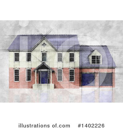 Royalty-Free (RF) House Clipart Illustration by KJ Pargeter - Stock Sample #1402226