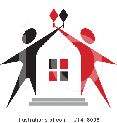 Royalty-Free (RF) House Clipart Illustration by Lal Perera - Stock Sample #1418008