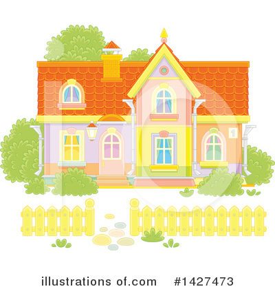 Royalty-Free (RF) House Clipart Illustration by Alex Bannykh - Stock Sample #1427473