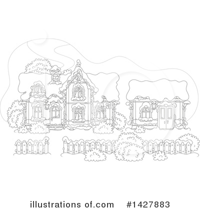 Royalty-Free (RF) House Clipart Illustration by Alex Bannykh - Stock Sample #1427883