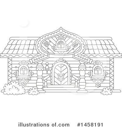 Royalty-Free (RF) House Clipart Illustration by Alex Bannykh - Stock Sample #1458191