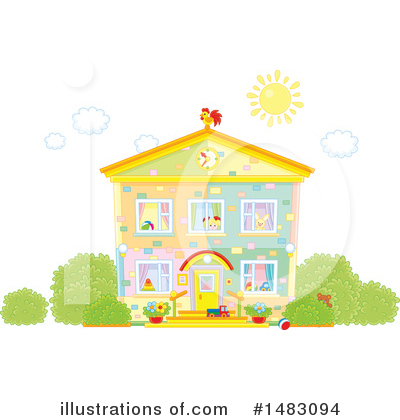 Royalty-Free (RF) House Clipart Illustration by Alex Bannykh - Stock Sample #1483094