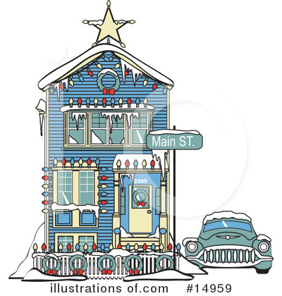 Royalty-Free (RF) House Clipart Illustration by Andy Nortnik - Stock Sample #14959