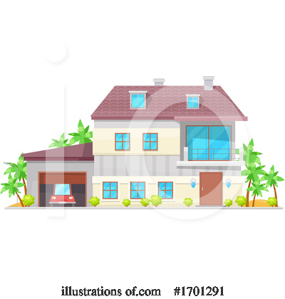 Royalty-Free (RF) House Clipart Illustration by Vector Tradition SM - Stock Sample #1701291