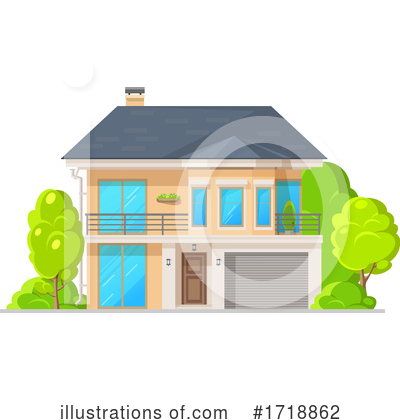 Royalty-Free (RF) House Clipart Illustration by Vector Tradition SM - Stock Sample #1718862