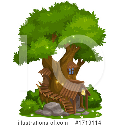 Tree House Clipart #1719114 by Vector Tradition SM
