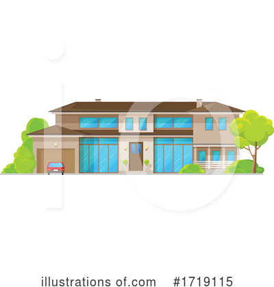 Royalty-Free (RF) House Clipart Illustration by Vector Tradition SM - Stock Sample #1719115