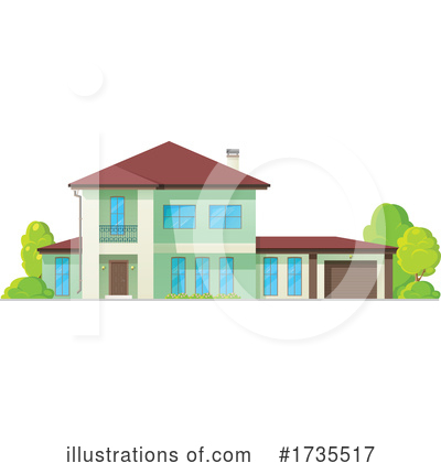 Royalty-Free (RF) House Clipart Illustration by Vector Tradition SM - Stock Sample #1735517