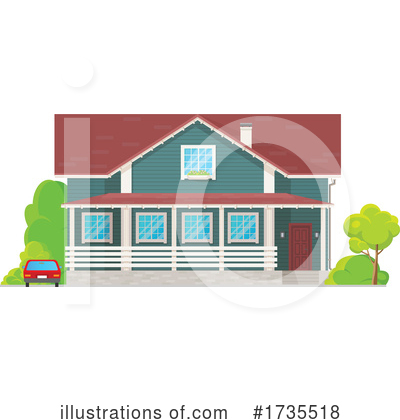 Royalty-Free (RF) House Clipart Illustration by Vector Tradition SM - Stock Sample #1735518