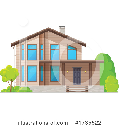 Royalty-Free (RF) House Clipart Illustration by Vector Tradition SM - Stock Sample #1735522