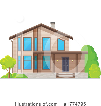 Royalty-Free (RF) House Clipart Illustration by Vector Tradition SM - Stock Sample #1774795