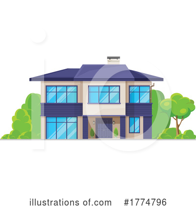 Royalty-Free (RF) House Clipart Illustration by Vector Tradition SM - Stock Sample #1774796