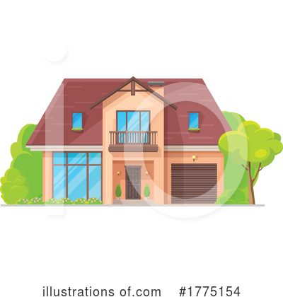 Royalty-Free (RF) House Clipart Illustration by Vector Tradition SM - Stock Sample #1775154