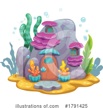 Mermaid House Clipart #1791425 by Vector Tradition SM