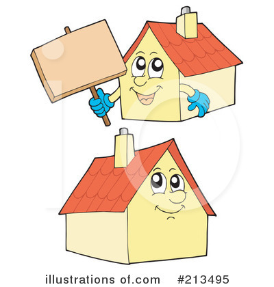 Royalty-Free (RF) House Clipart Illustration by visekart - Stock Sample #213495