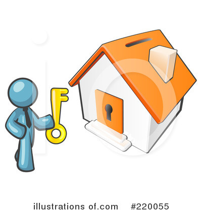 Royalty-Free (RF) House Clipart Illustration by Leo Blanchette - Stock Sample #220055