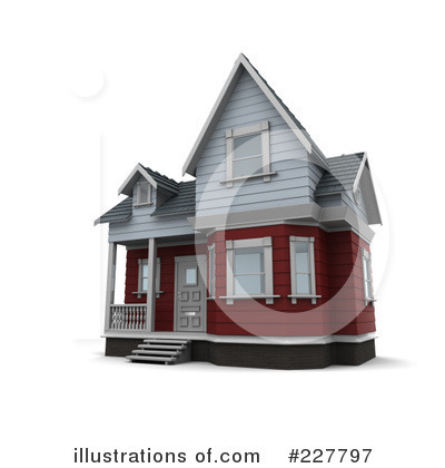 Royalty-Free (RF) House Clipart Illustration by KJ Pargeter - Stock Sample #227797