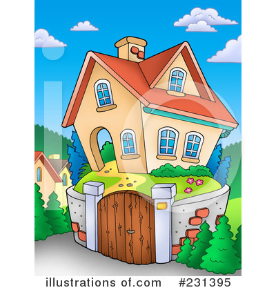 Royalty-Free (RF) House Clipart Illustration by visekart - Stock Sample #231395