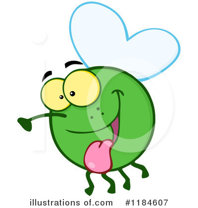 Royalty-Free (RF) House Fly Clipart Illustration by Hit Toon - Stock Sample #1184607