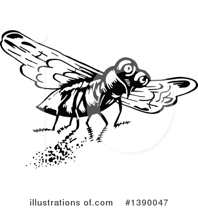 Housefly Clipart #1390047 by Prawny Vintage