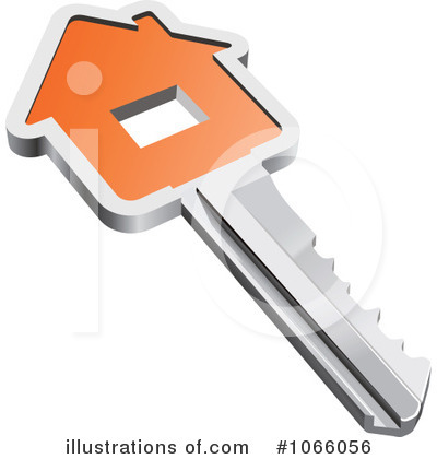 Royalty-Free (RF) House Key Clipart Illustration by Vector Tradition SM - Stock Sample #1066056