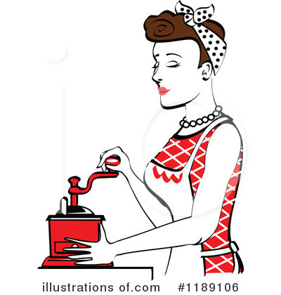 Royalty-Free (RF) Housewife Clipart Illustration by Andy Nortnik - Stock Sample #1189106
