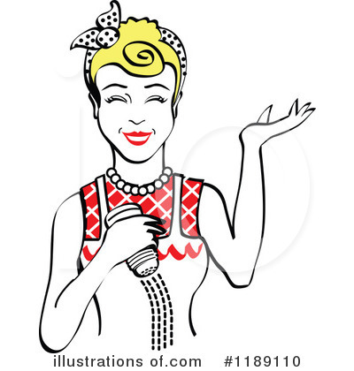 Royalty-Free (RF) Housewife Clipart Illustration by Andy Nortnik - Stock Sample #1189110
