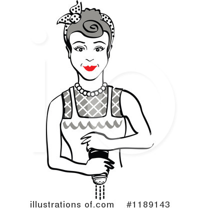 Royalty-Free (RF) Housewife Clipart Illustration by Andy Nortnik - Stock Sample #1189143