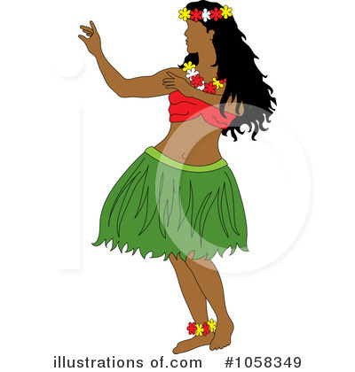 Hula Girl Clipart #1058349 by Pams Clipart
