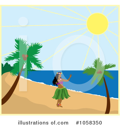 Hula Girl Clipart #1058350 by Pams Clipart