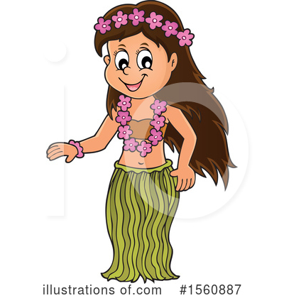 Royalty-Free (RF) Hula Dancer Clipart Illustration by visekart - Stock Sample #1560887